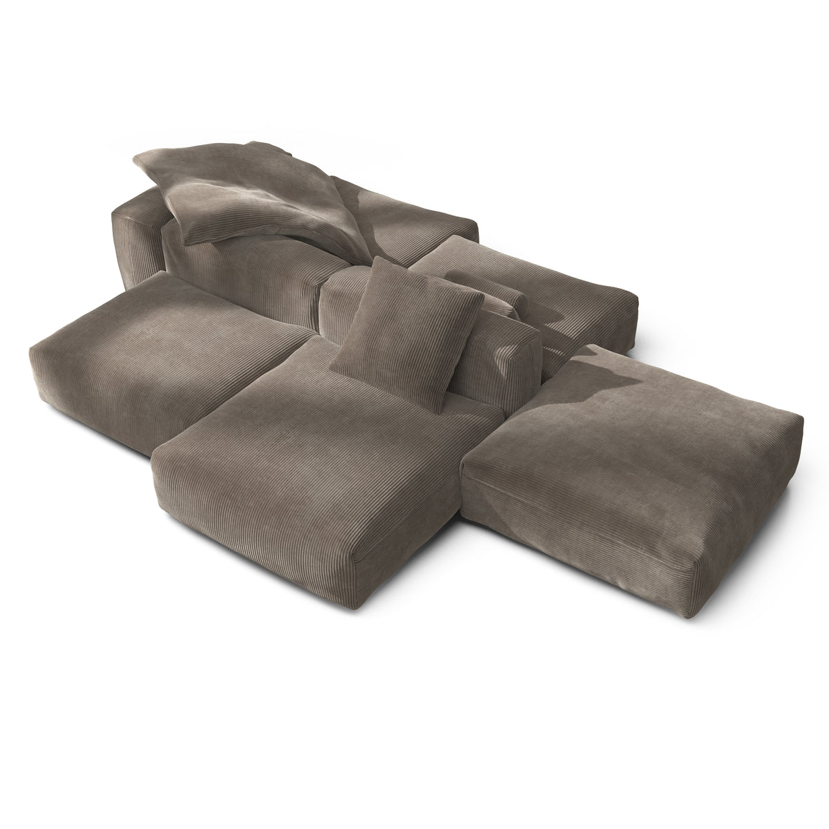 vetsak - Sofa Side Large | Cord Velour mocha