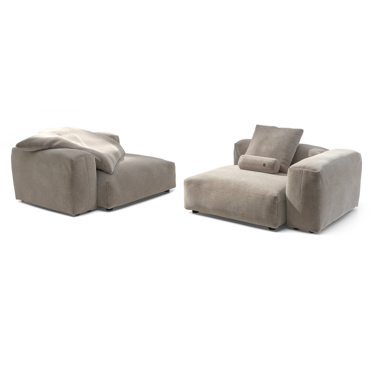 vetsak - Sofa Set 02 Large | Cord Velours platinum