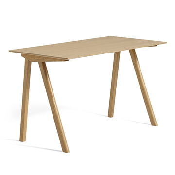 HAY CPH20 round table, 120 cm, lacquered walnut